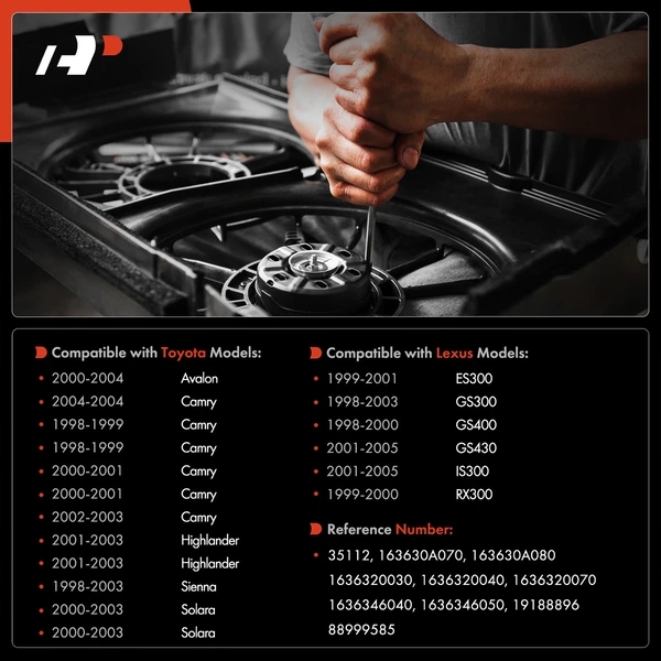 Radiator Fan Cooling Motor for Toyota Camry Avalon Lexus ES300 GS300 RX300 IS300