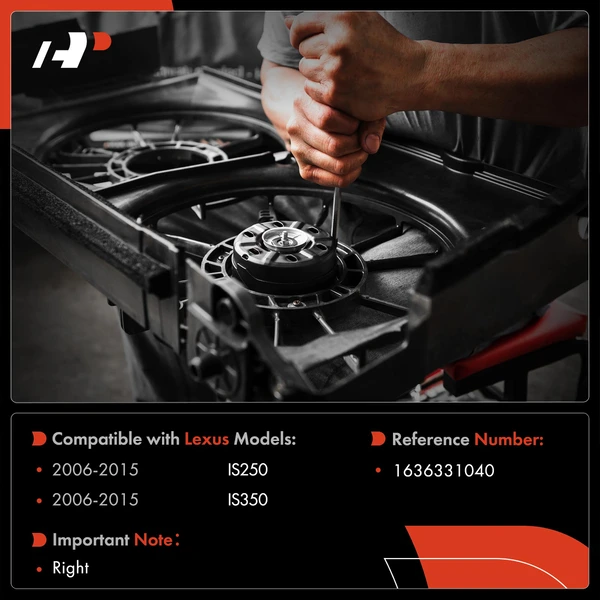 Passenger Radiator Fan Cooling Motor for Lexus IS250 IS350 2006-2015