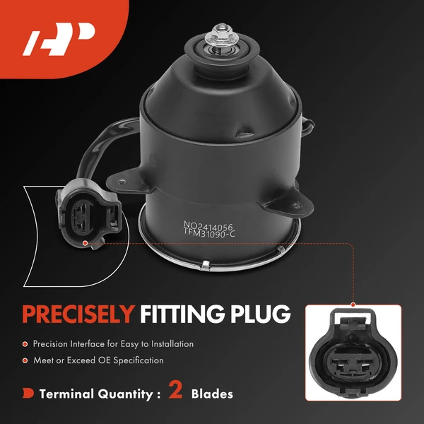 Passenger Radiator Fan Cooling Motor for Toyota Camry 2007-2011 Avalon 2005-2012