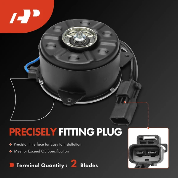 Passenger Radiator Fan Cooling Motor for Honda Pilot 2016-2022 Acura MDX