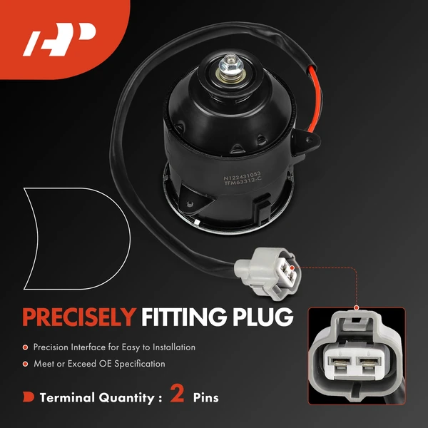 Passenger Radiator Fan Cooling Motor for Lexus GS300 2006 3.0L GS430 2006-2007 4.3L