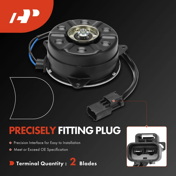 Passenger Radiator Fan Cooling Motor for Honda CR-V 2017-2022 L4 1.5L 2.4L SUV