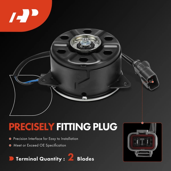 Passenger Radiator Fan Cooling Motor for Acura MDX 2007-2010 3.7L