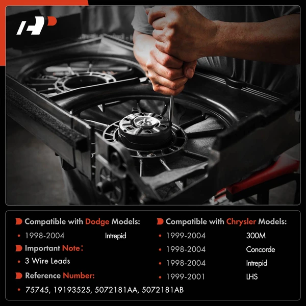 Driver Radiator Fan Cooling Motor for Chrysler 300M Intrepid Dodge