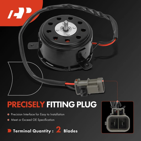 Radiator Fan Motor for Hyundai Santa Fe 2001-2006 with 2 Blades