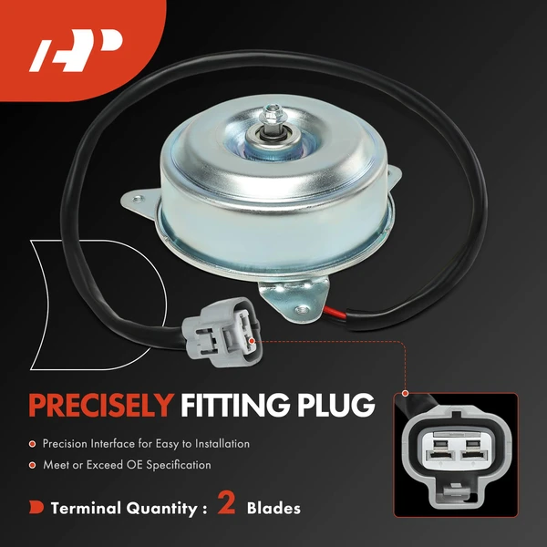 Passenger Engine Cooling Fan Motor for Mazda Model 6 2003-2008 V6 3.0L