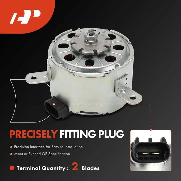 Radiator Fan Cooling Motor for Chevy Caprice 2011 Pontiac G8 2008-2009 V8 6.0L