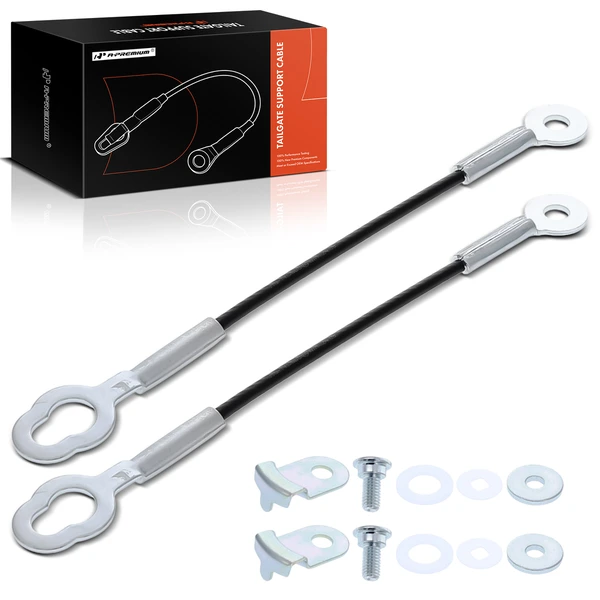 2 Pcs Driver & Passenger Tailgate Support Cable for Toyota Tacoma 2016-2024 Pickup 305 mm