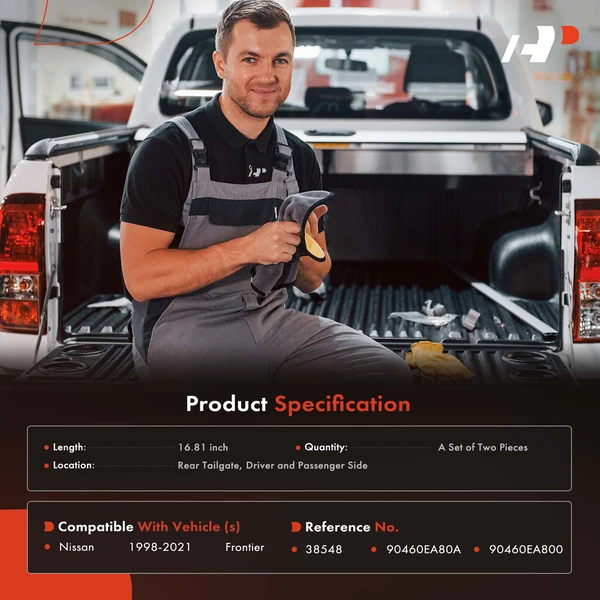 2 Pcs Rear Tailgate Support Cable for Nissan Frontier 1998-2021