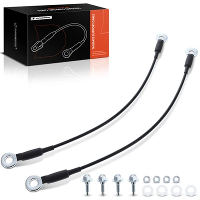 2 Pcs Driver & Passenger Metal Tailgate Support Cable