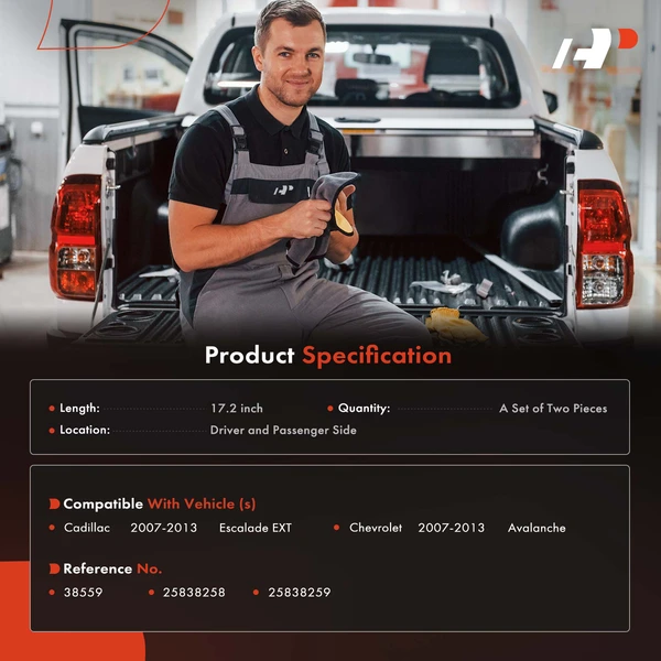 A-Premium APTGC064 Tailgate Support Cable Driver & Passenger