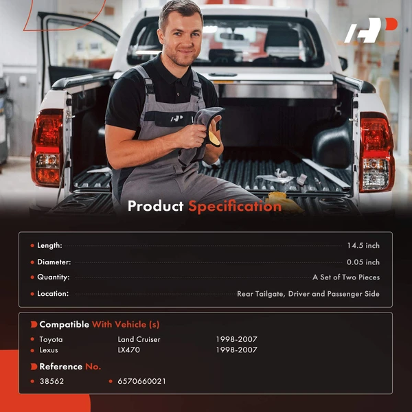 2 Pcs Tailgate Support Cable for Toyota Land Cruiser Lexus LX470