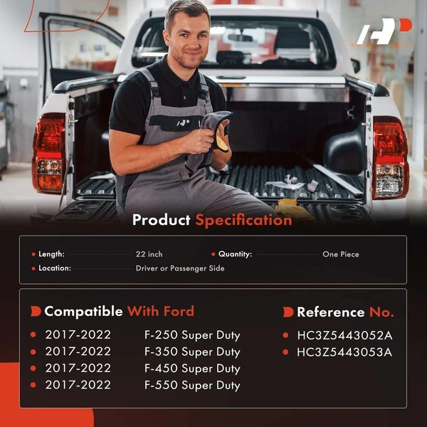 Driver or Passenger Tailgate Support Cable for Ford F250 F350 F450 F550 Super Duty 2017-2022