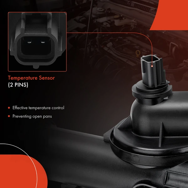 Thermostat Housing with Temperature Sensor for Chrysler Dodge Journey Jeep Compass