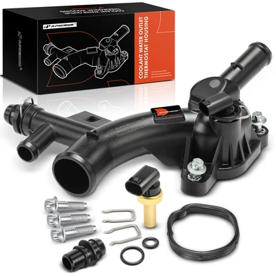 Coolant Thermostat Housing Water Outlet with Sensor