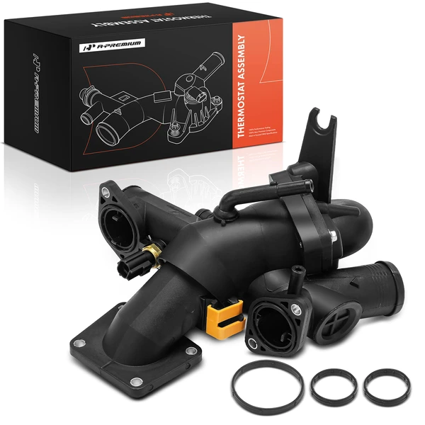 Engine Coolant Thermostat Housing Assy for Jaguar S-Type 2006-2008 XF XJ8 XK XKR