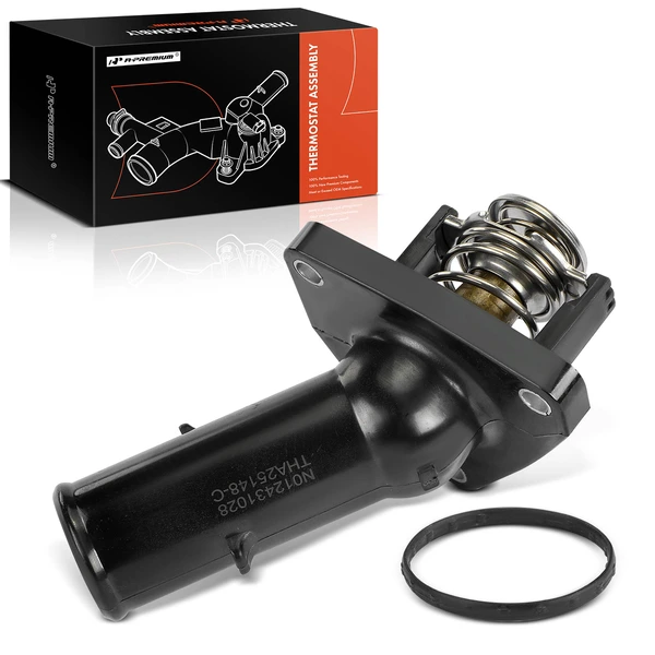 Thermostat Housing Assembly with Thermostat for 2005-2015 Toyota Tacoma