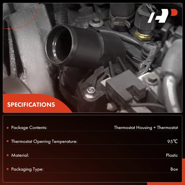 Thermostat Housing Assembly for Jaguar F-Pace 2017 XF 2014-2017 XJ F-Type 3.0L