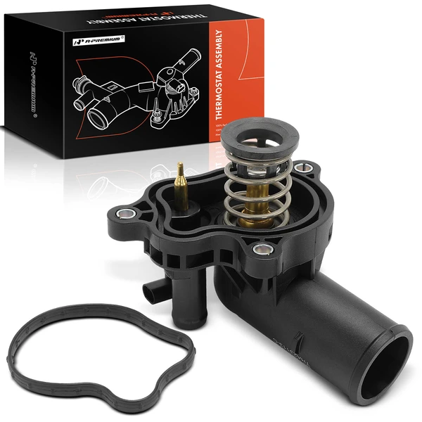 Thermostat Housing Assembly with Thermostat & Sensor for Ram 1500 Dodge Durango Jeep
