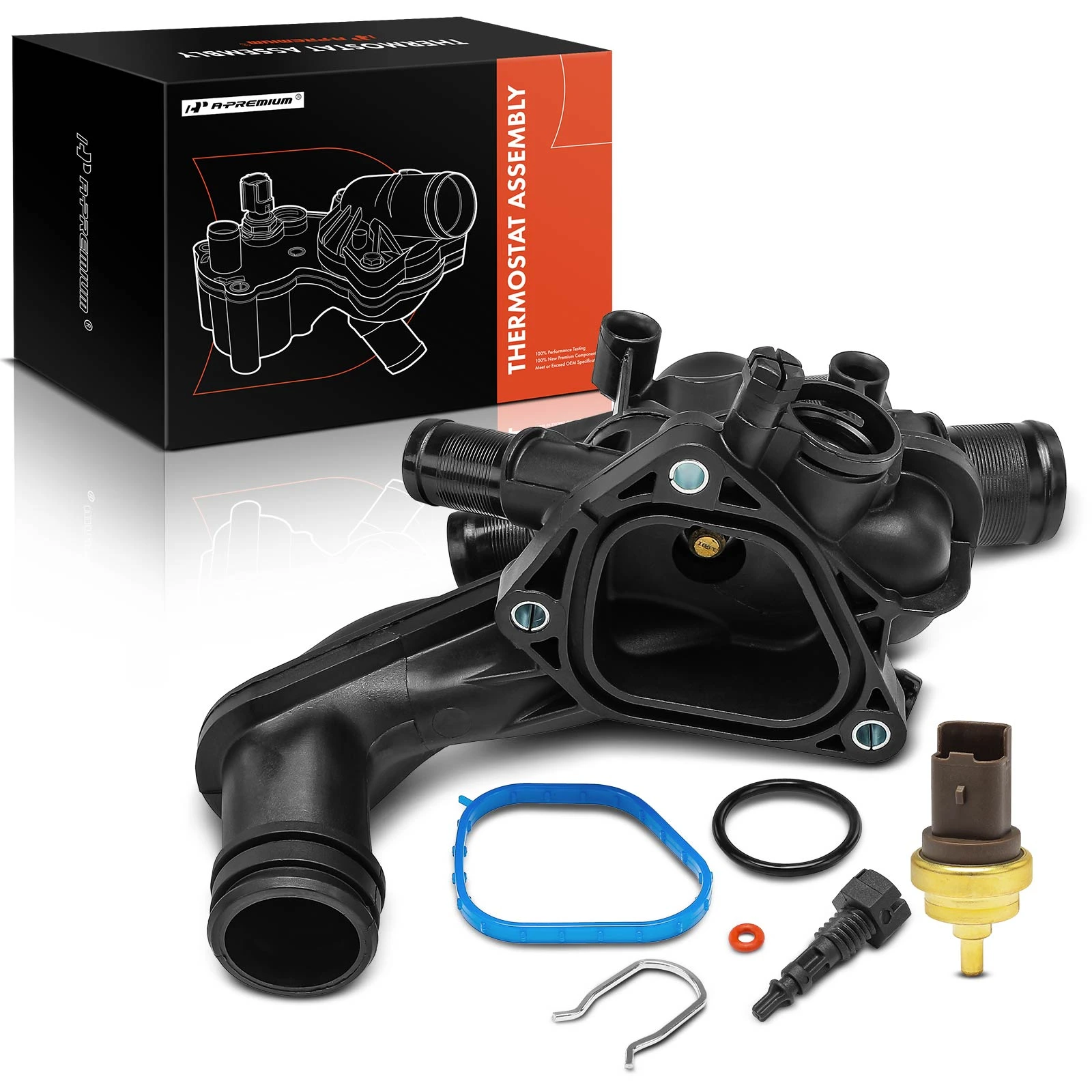 Coolant Thermostat Assembly with Sensor for 2013 Mini Cooper | A-Premium