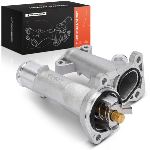 Engine Coolant Thermostat Housing Assy for Ford Fusion 2013 L4 1.6L GAS Aluminum