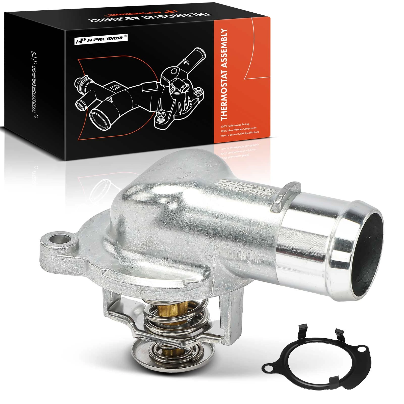 The A-premium Engine Coolant Thermostat Housing Assembly for Volkswagen Touareg Transporter Image 