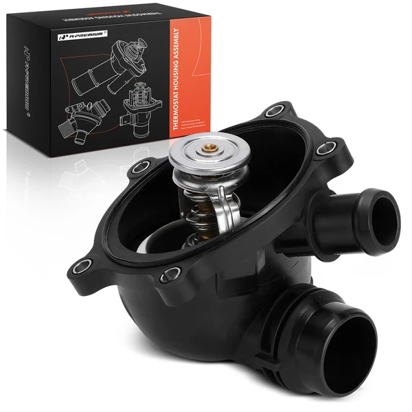 Engine Coolant Thermostat Housing Assembly for Bentley Flying Spur Audi S6 RS7