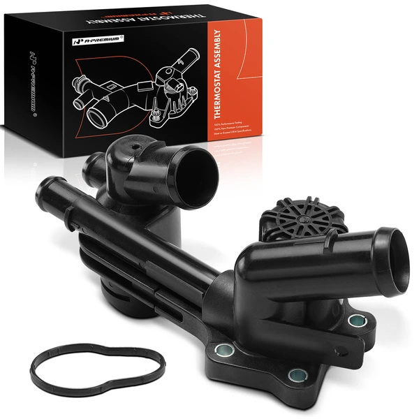 Thermostat Housing Assembly with Thermostat for Seat Ibiza 2013-2017 L4 1.2L