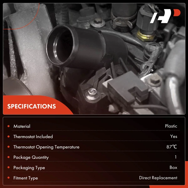 Thermostat Housing Assembly for Audi Q3 2015-2016 Q3 Quattro 2017 2.0L Plastic