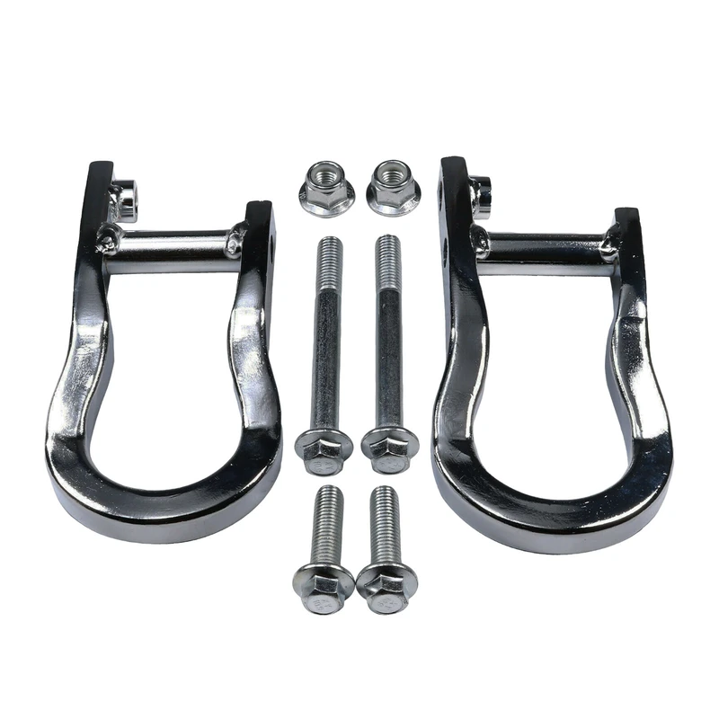 2 Pcs Chrome Front Tow Hooks for 2008 Chevrolet Silverado 1500