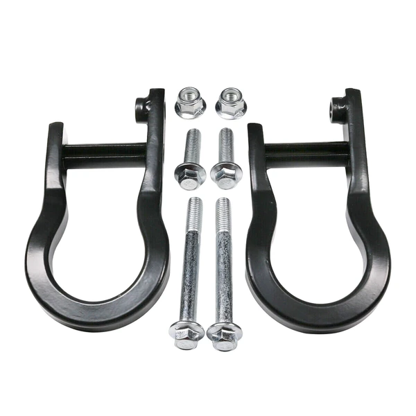 2 Pcs Black Front Tow Hooks for Chevrolet GMC Silverado Sierra 1500 2007-2019