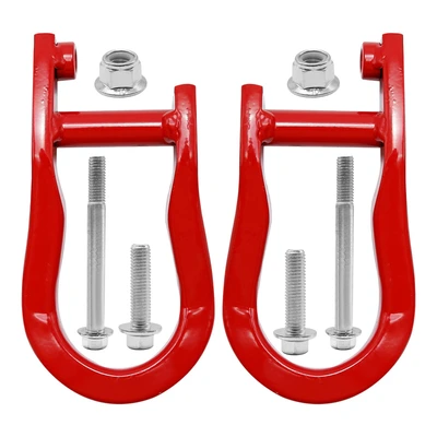 2 Pcs Red Front Tow Hooks