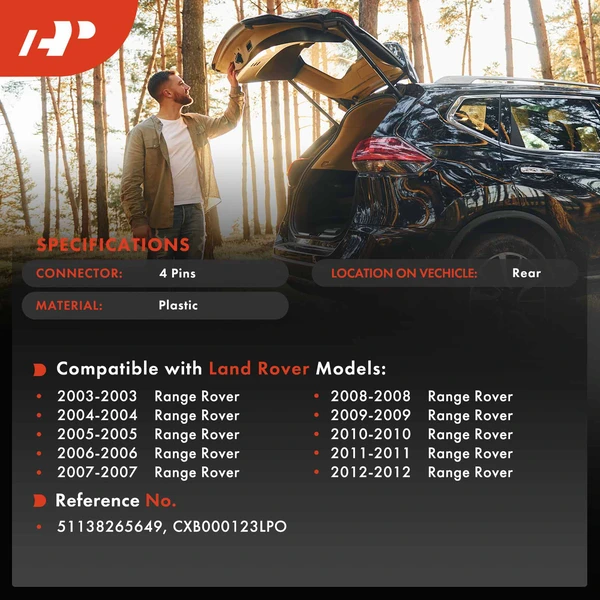 Rear Tailgate Release Switch Handle for Land Rover Range Rover 2003-2012