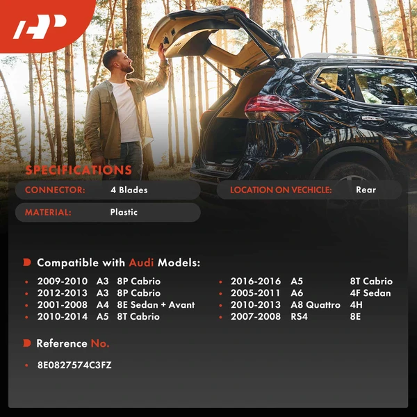 Rear Trunk Hatch Tailgate Handle Switch for 2010-2013 Audi A8 Quattro