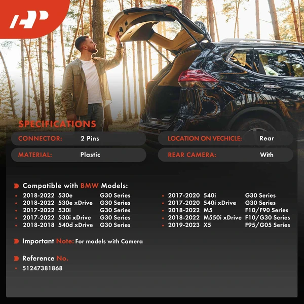 Rear Trunk Hatch Tailgate Handle Switch for BMW G30 530e 540i M550i xDrive M5 X5