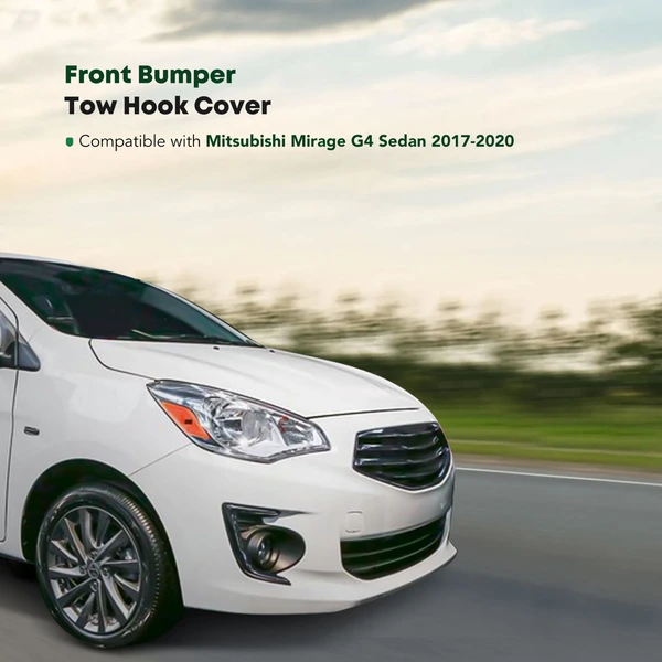 Front Bumper Tow Eye Hook Bracket Cover for Mitsubishi Mirage G4 2017-2020 Sedan