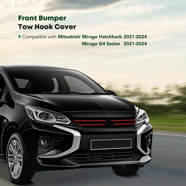 Front Bumper Tow Eye Hook Bracket Cover for 2021-2024 Mitsubishi Mirage