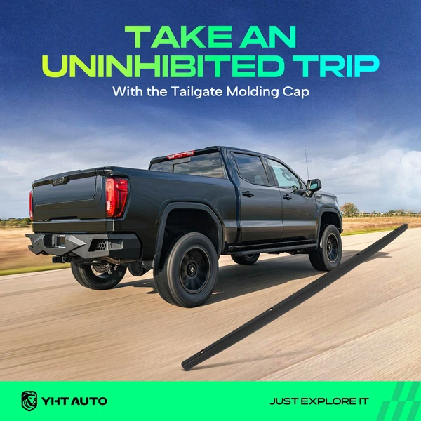 Rear Tailgate Molding Texture Black for Toyota Tundra 2007-2013