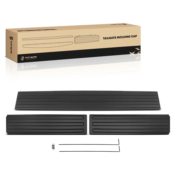 3 Pcs Rear Driver & Passenger & Center Tailgate Molding for Ford F-150 2009-2014