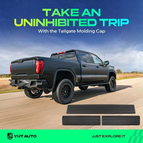 3 Pcs Rear Driver & Passenger & Center Tailgate Molding for Ford F-150 2009-2014