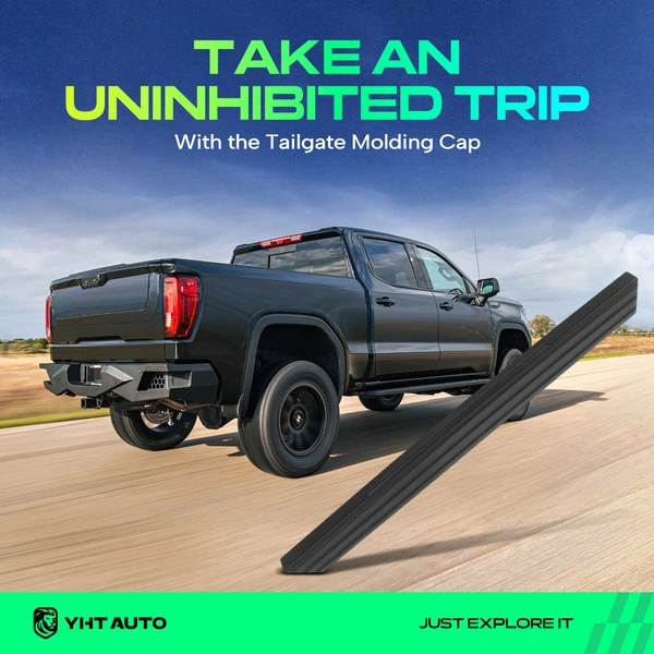 Rear Center Texture Black Tailgate Molding for Ford F-150 09-14