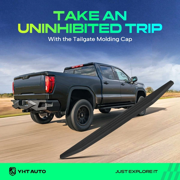 Rear Upper Black Tailgate Molding for 2015-2020 Ford F-150