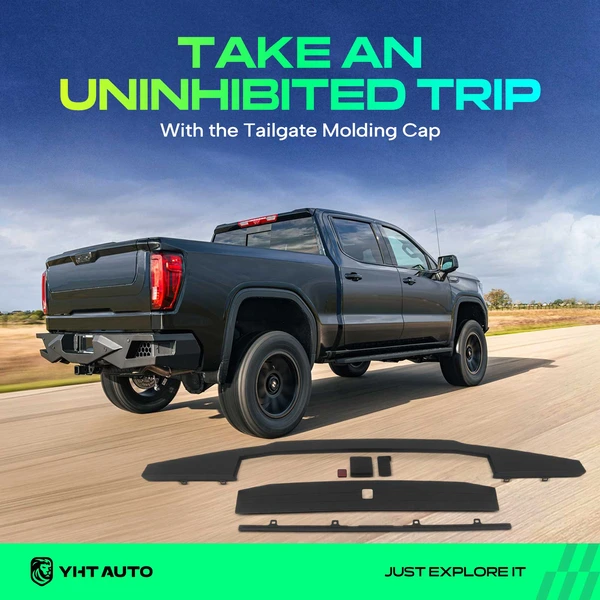 3 Pcs Tailgate Cap Molding Kit for Ford F-250 F-350 F-450 Super Duty 2017-2022