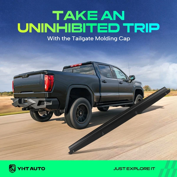 Rear Texture Black Tailgate Molding Cap Spoiler Cover for Dodge Ram 1500 2500