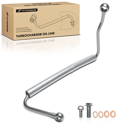 Pressure Turbocharger Oil Line with Gasket or Seal