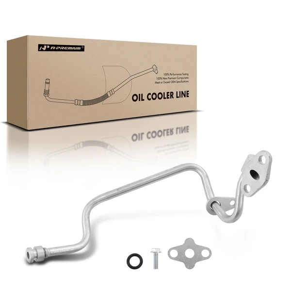 Turbocharger Oil Feed Line with Gasket for 2003-2007 Ford F-350 Super Duty