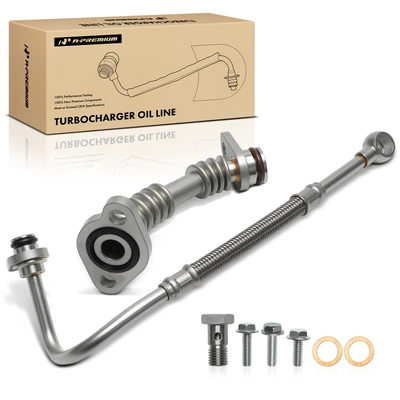 2 Pcs Turbocharger Oil Supply Line & Return Line