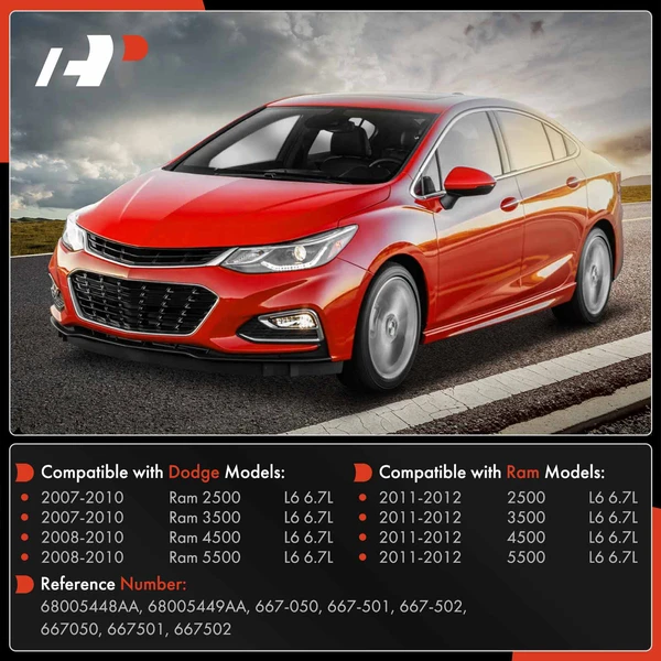 2 Pcs Turbocharger Coolant Supply and Return Line Kit for Ram 2500 Dodge Ram 3500