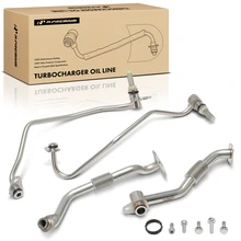 4 Pcs Supply and Return Turbocharger Oil Line for 2015-2017 Ford F-150