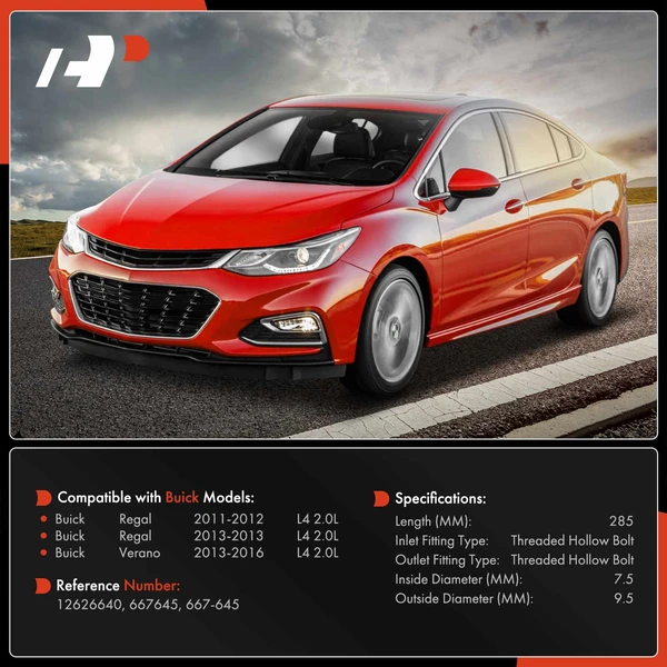 Return Turbocharger Coolant Line for Buick Verano 2013-2016 Regal 2011-2013 2.0L